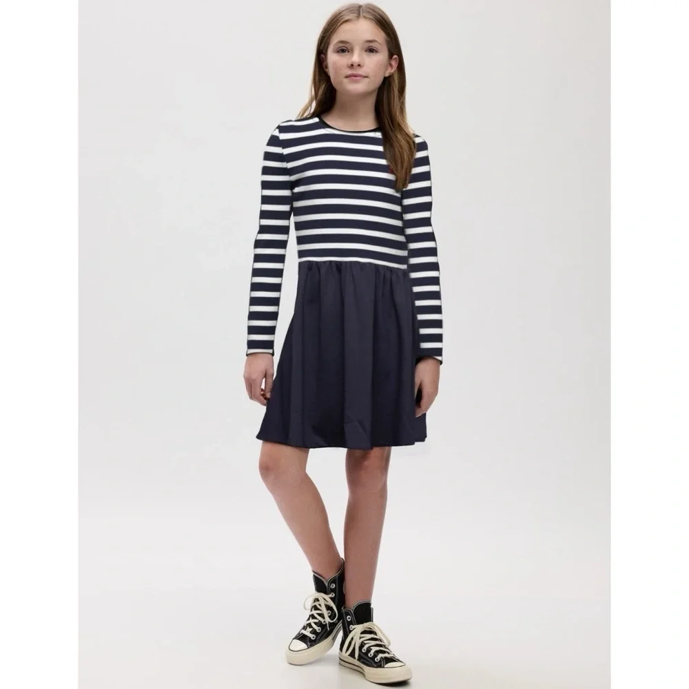 RALPH LAUREN • Polo Striped Stretch Ponte Dress